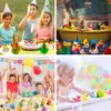1-100pcs Rubber Ducks in Bulk,Assortment Duckies for Jeep Ducking Floater Duck Bath Toys Party Favors 4