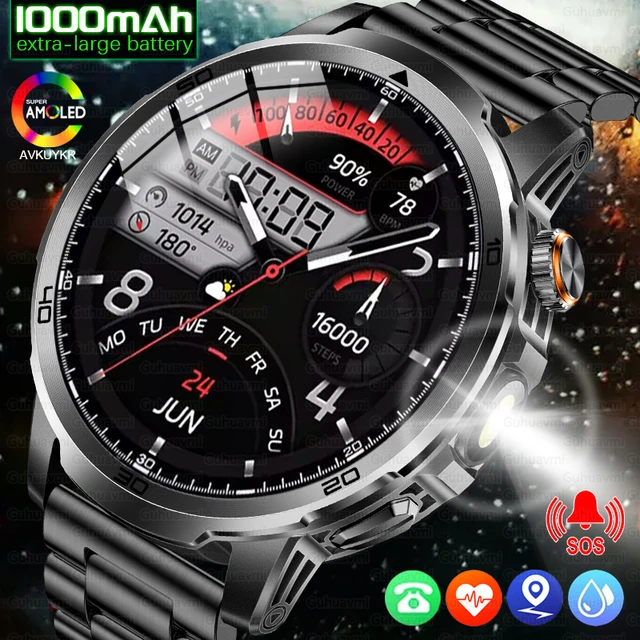 2026 New T-REX3 Outdoor Smart Watch 1.85inch AMOLED 1000mAh Large Battery 5ATM Waterproof Voice Call Sports Men Fitness Bracelet 1
