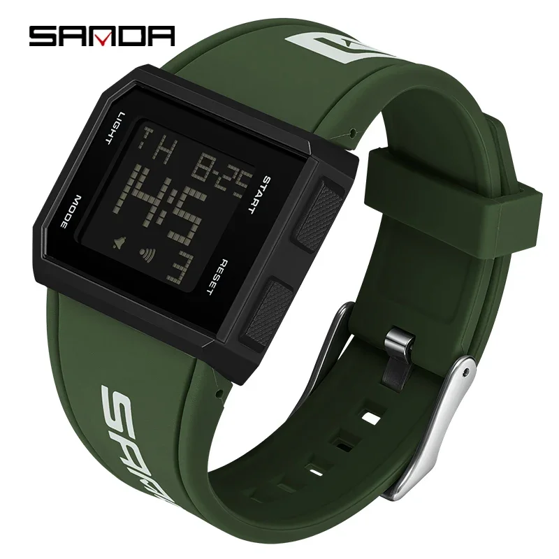 Enhanced Title: SANDA Men's Waterproof Sport Chronograph Digital Watch with Alarm