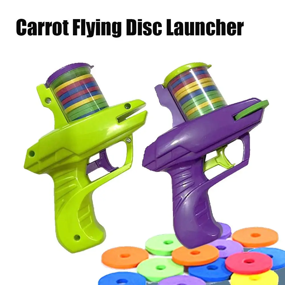 

EVA Carrot Flying Disc Launcher Creative Plastic Classic Toys Flying Disc Toy Mini Interactive Toys Kid