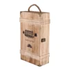Vintage Wood 2 Red Wine Bottle Box Carrier Crate Case Storage Carrying Display Holder Birthday Party Christmas Gift 4