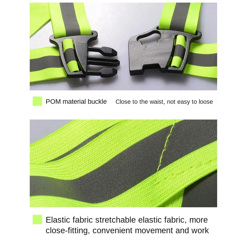 4X1.5CM Car Motorcycle Reflective Elastic Vest Night Running Cycling Reflective-Cloth Adjustable Safety-Vest Riding Equipment