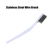 1PC Plastic Handle Brass Wire Brush Stainless Steel Nylon Metal Rust Cleaning Brush For Machine Polishing Dirt Cleaning 2