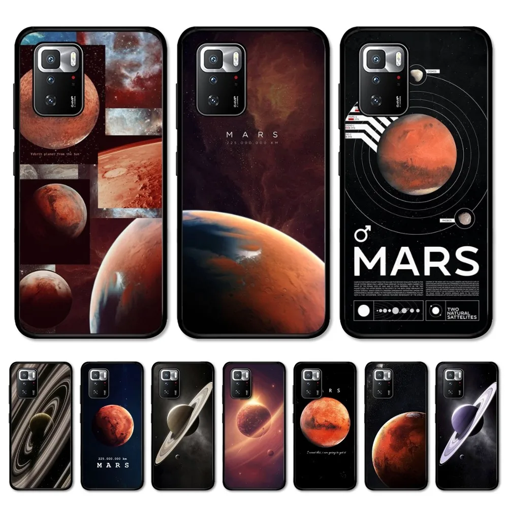 Saturn Mars Planet Custodia Per Telefono Per Redmi Note 4X5 A 6 7 8 Pro T 9 Pro 9S 10 Pro 11 Pro 11S 11Epro Pocom3Pro
