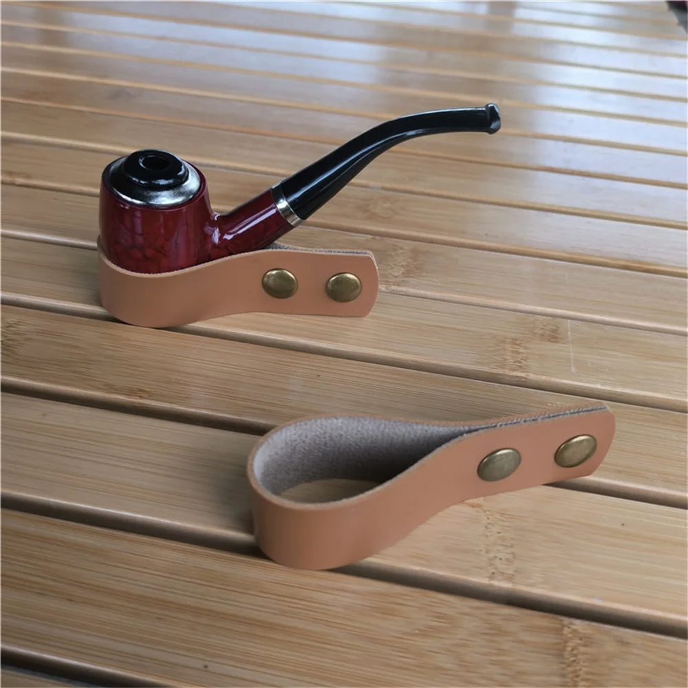 Adjustable Leather Smoking Pipe Holder