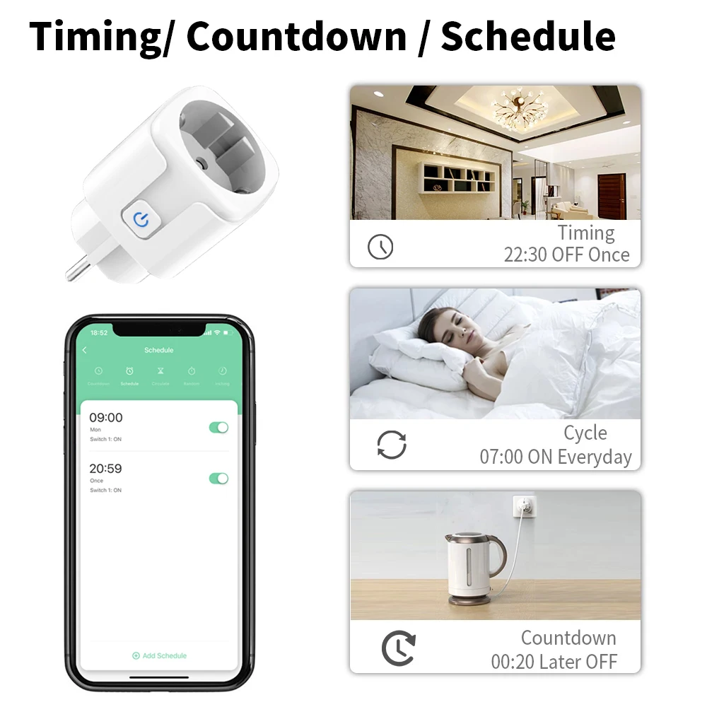 Enchufes Inteligentes Enchufe Inteligente WIFI ANTELA 16A/3680W