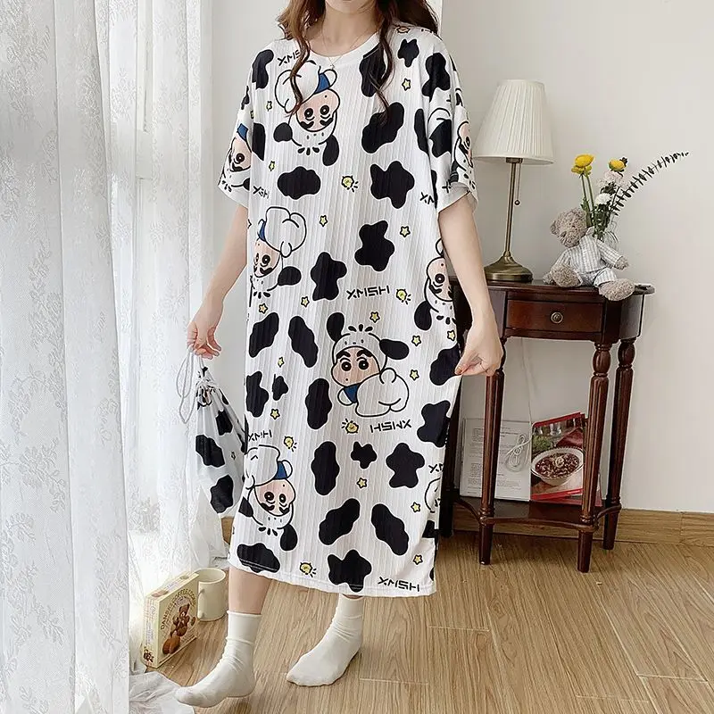 

Kawaii Ночная сорочка из Аниме Crayon Cow Shin-Chan мультфильм Shin-Chan мягкая удобная летняя Ночная сорочка для отдыха креативные подарки для девушек