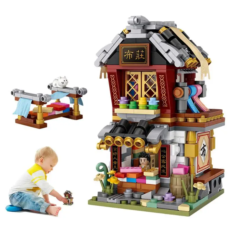 

Строительные блоки, мини-кирпичи, Обучающие игрушки, Китайская традиционная имитация архитектуры, строительные блоки для развития моторики