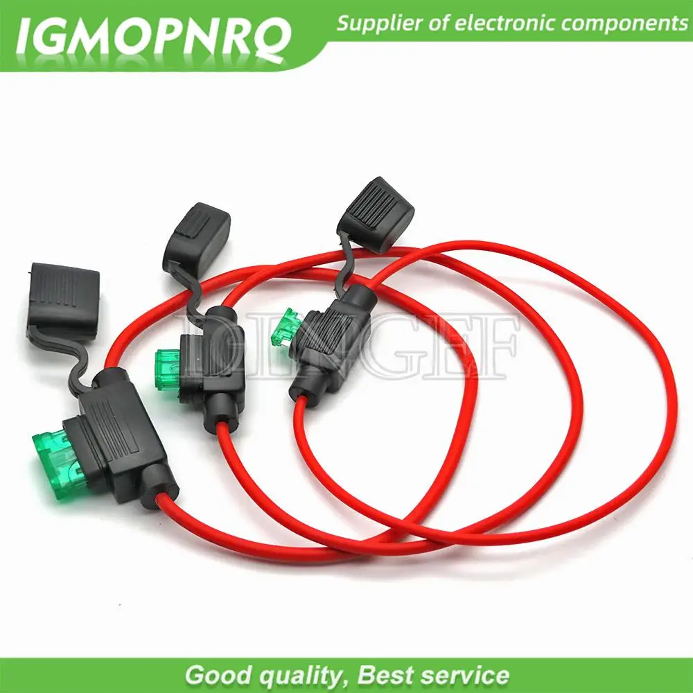 1Set Waterproof 32V Mini/Small/Medium Auto Fuse Holder 18/16/14/12/10AWG Car Blade Fuse 3A 5A 7.5A 10A 15A 20A