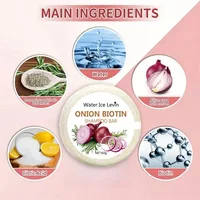 Savon Shampoing à l'oignon et à la biotine - 60 g, adapté à tous les types de cheveux, hydratant et lissant, riche en extrait de romarin 5