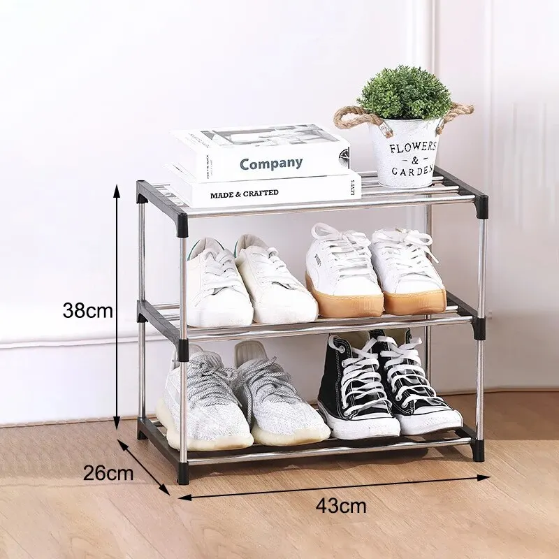 3/4 Shoe Rack Multi Layered And Space Saving Shoe Rack For Simple Household Storage And Storage Three And Four Layer Shoe Racks