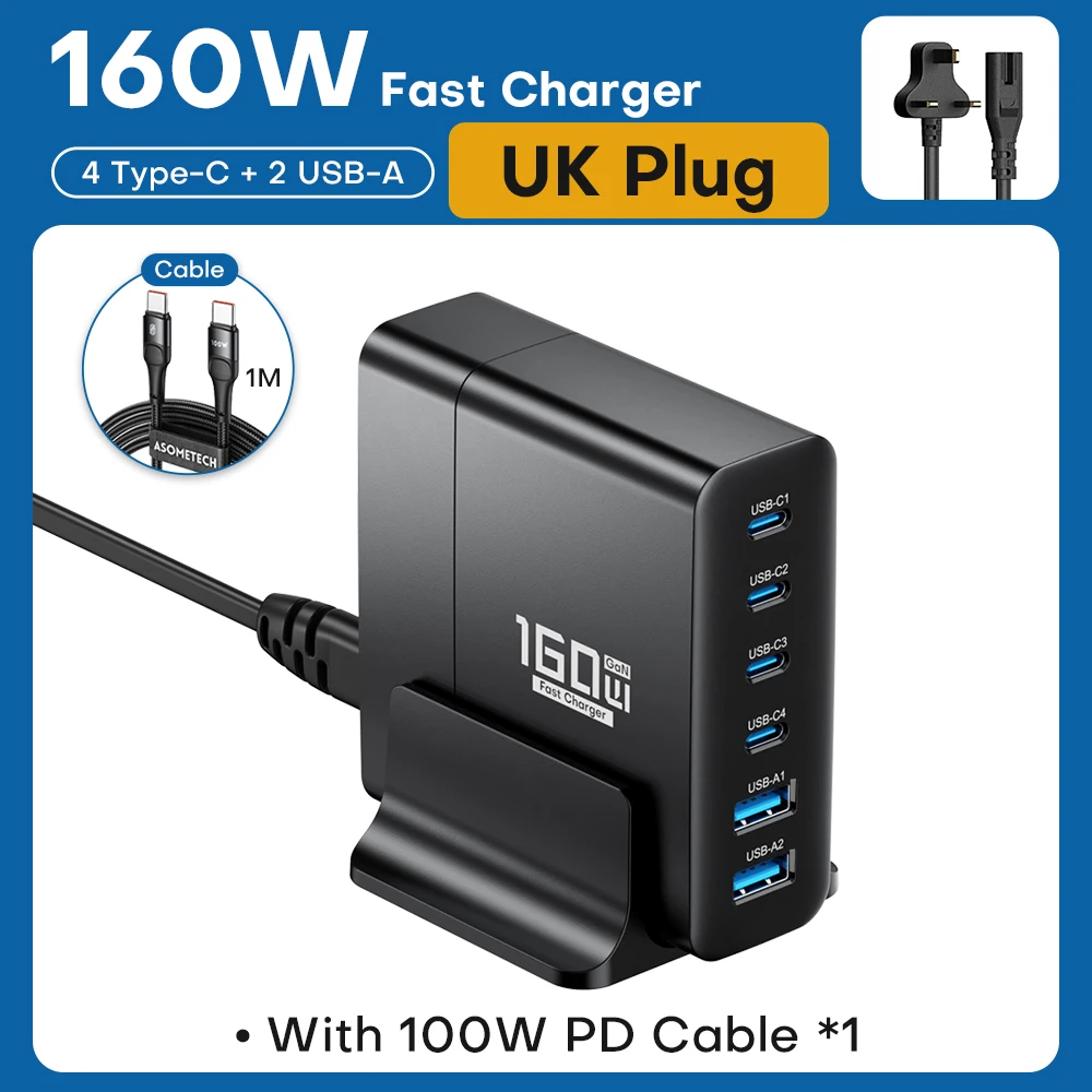 USB desktop surface charger type C, W, GaN, fast charger for iPhone devices, and Xiaomi, and S23, and Macbook, and iPad, and PPS, and PD, and QC4.0, and QC4.0, and Macbook