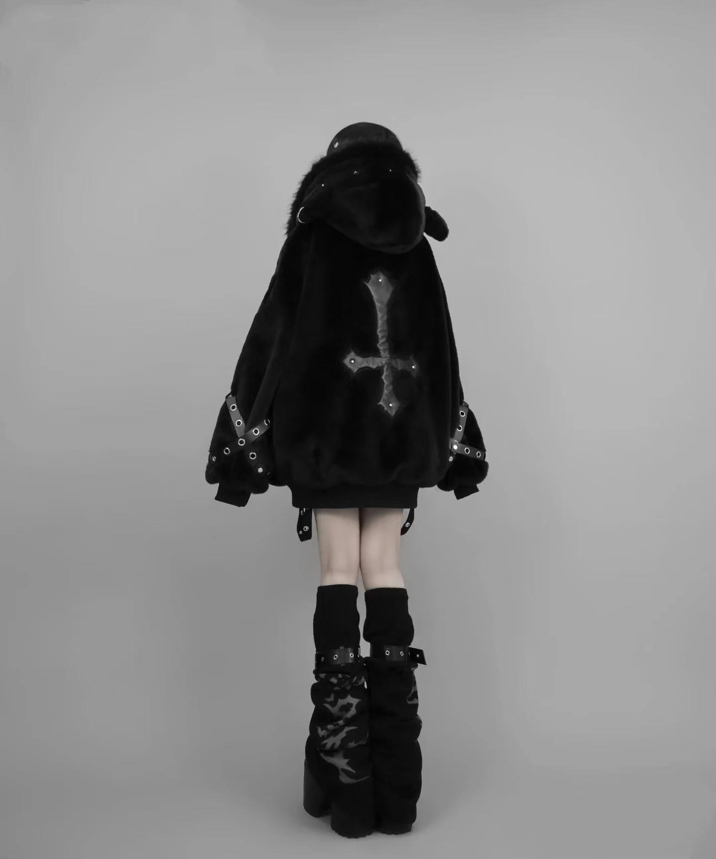 Women's Harajuku Plush Ear Fur Coat