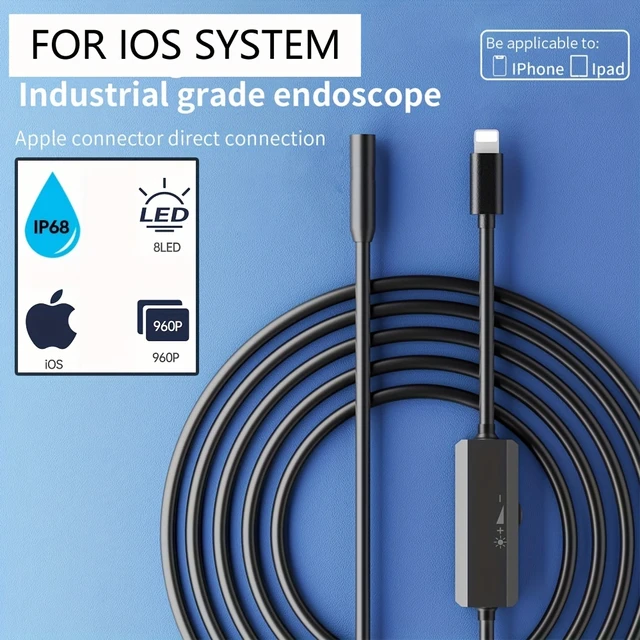 Telecamera per endoscopio da 8mm telecamera per ispezione impermeabile endoscopio  per auto USB endoscopio IOS per Iphone - AliExpress