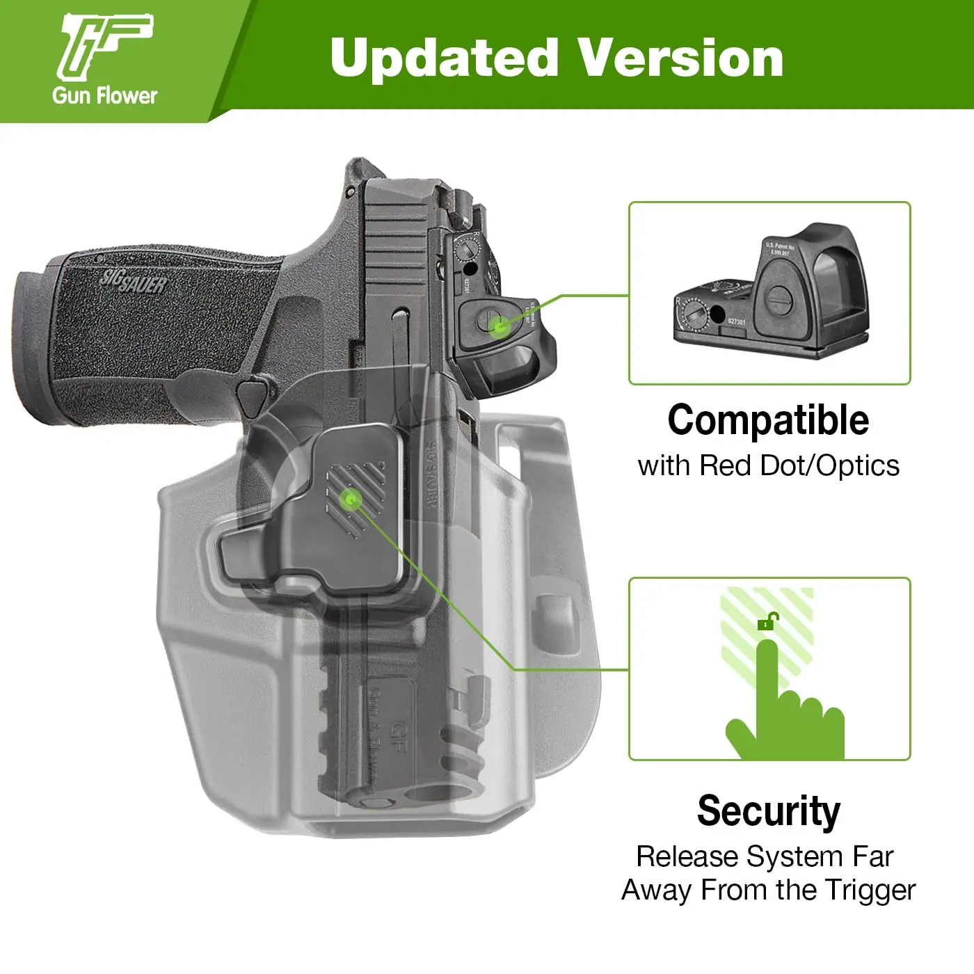 ACEXIER Universele Tactische Molle Pistool Holster Verstelbare Pistool Holster voor 9mm Glock 1911 G17 18 19 26 34, Ruger LCP, Beretta ACEXIER Universele Tactische Molle Pistool Holster Verstelbare Pistool Holster voor 9mm Glock 1911 G17 18 19 26 34, Ruger LCP, Beretta