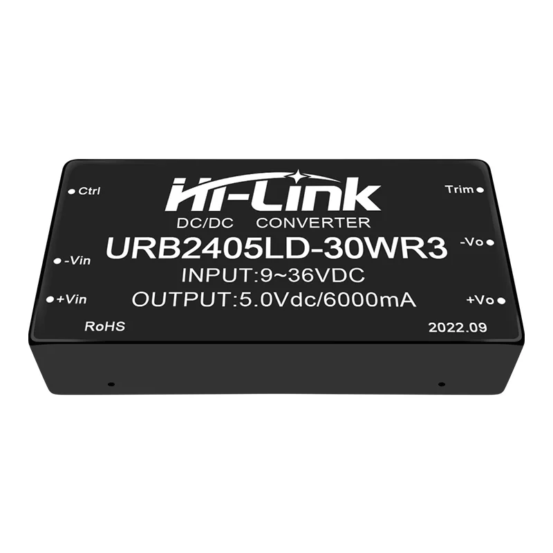 New Hot Sale 30W DC/DC Switching Power Supply Module 24V to 5V 6A URB2405LD-30WR3 Output Isolated Converter In stock