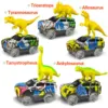 Magic Climbing Electric Dinosaur Car Track Railway Toy Car Set Bend Flexible Race Track Flash Light Car High Quality Toy For Kid 4
