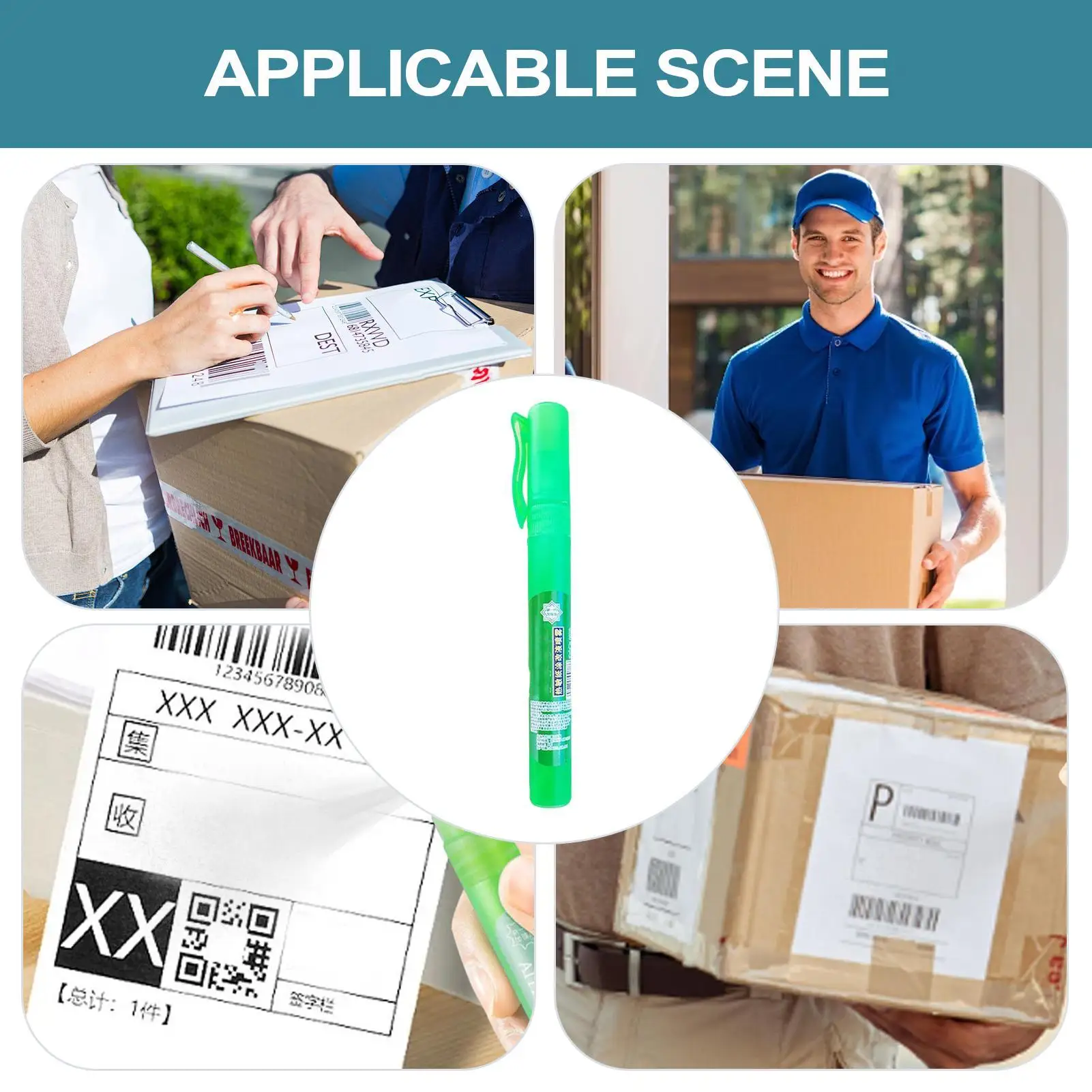 빠른 건조 열전사지 수정액 기밀 스탬프 스프레이 익스프레스 배송 정보 지우개 펜 프라이버시 보호용