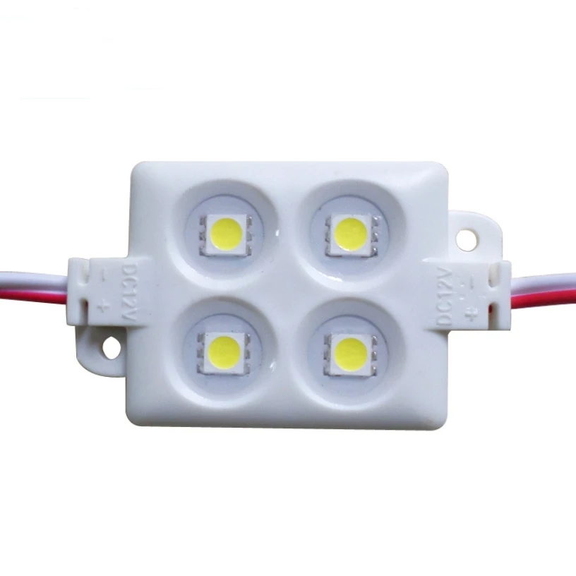 

Бесплатная доставка, светодиодный модуль, водонепроницаемый SMD5050 4led, Одноцветный, теплый белый, холодный белый, RGB