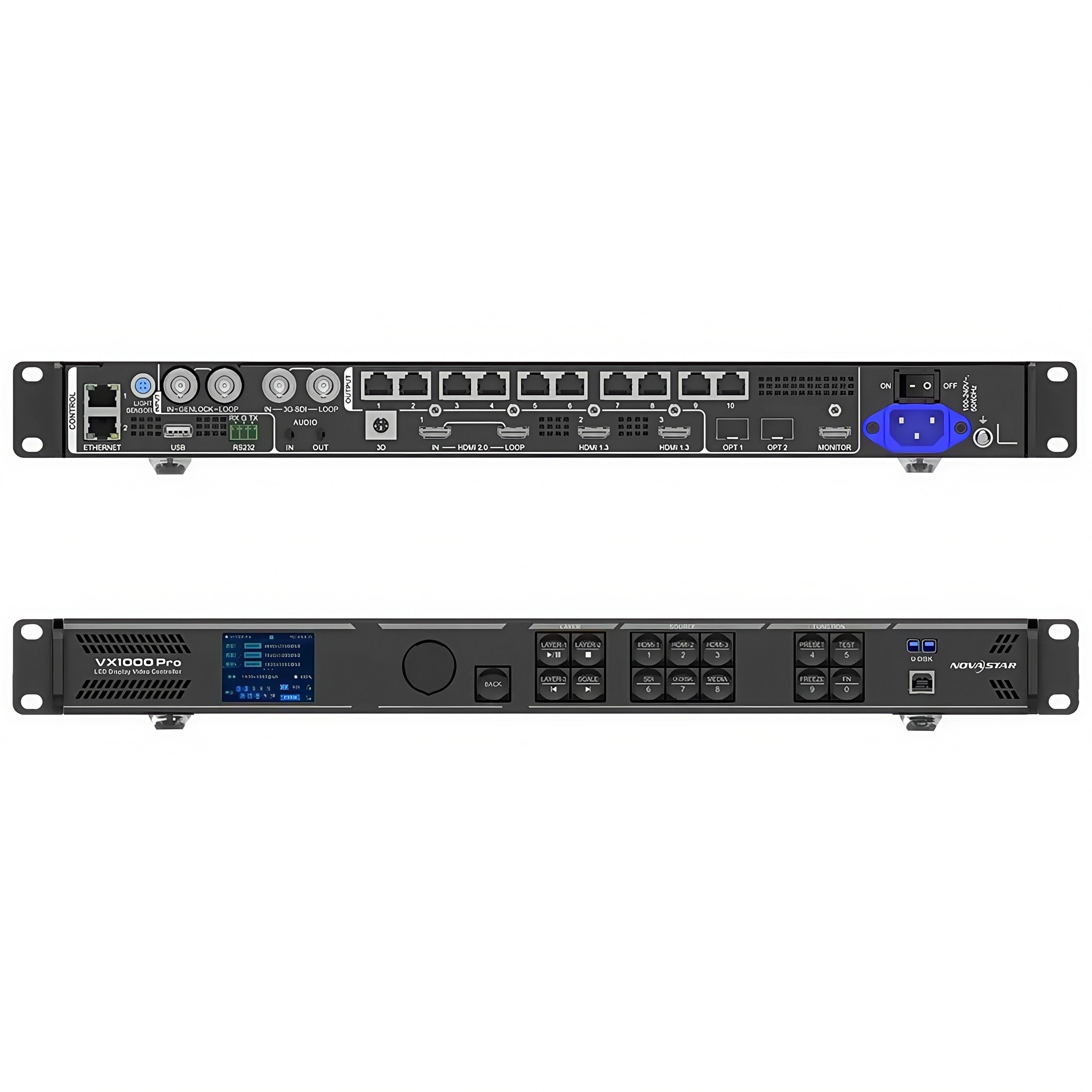 NovaStar VX1000 Pro: 4K 해상도, 10개의 이더넷 포트, HDMI 2.0 및 고급 비디오를 갖춘 고성능 LED 디스플레이 컨트롤러