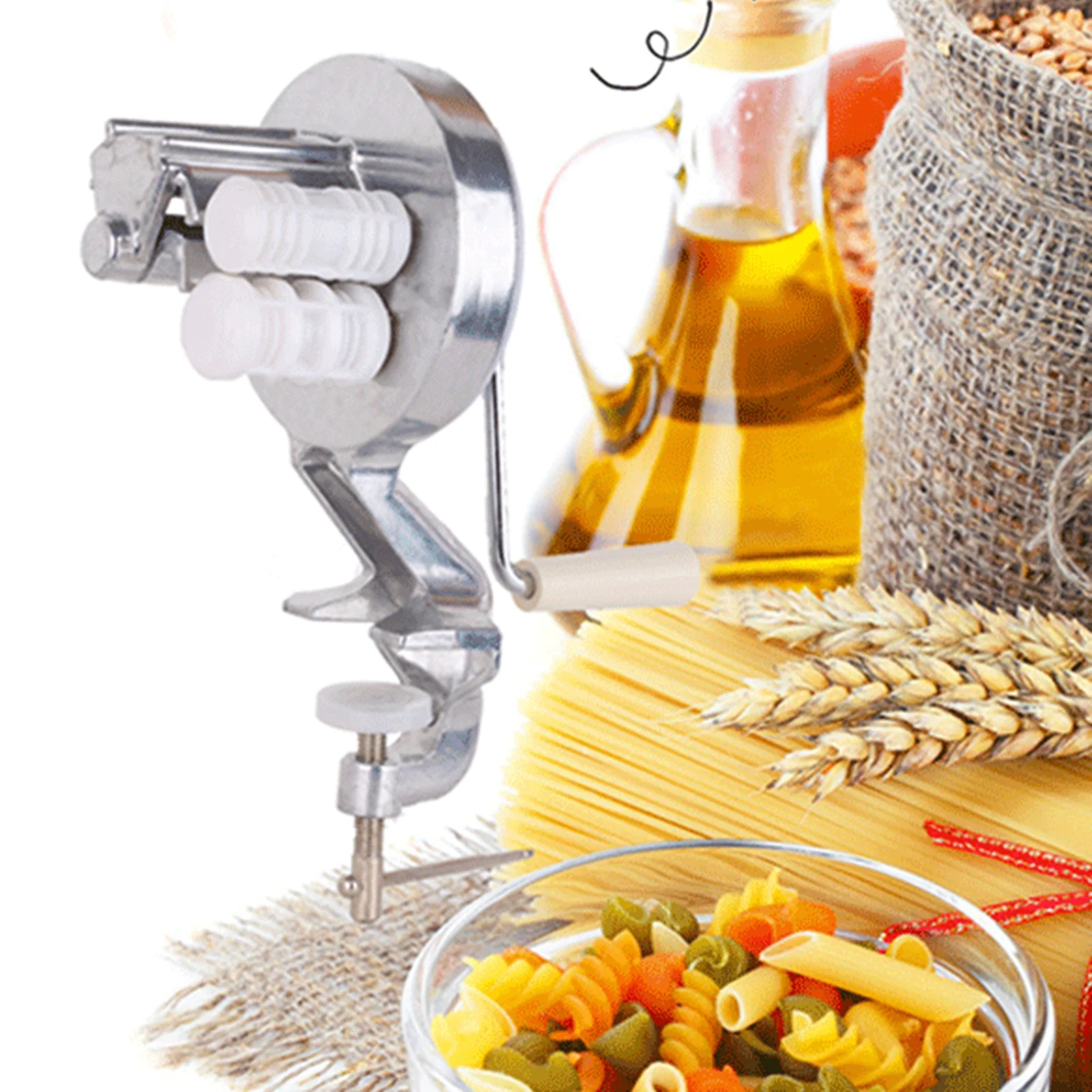 Noodle Press Hand Press Pasta Maker Machine Manual Household Noodles Maker DIY Washable Kitchen Gadget