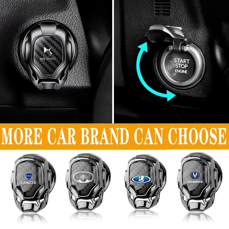 Car One-click Start Protective Cover Interior Button decorations For Hyundai BMW M Benz Toyota LEXUS Ford Peugeot Nissan Seat