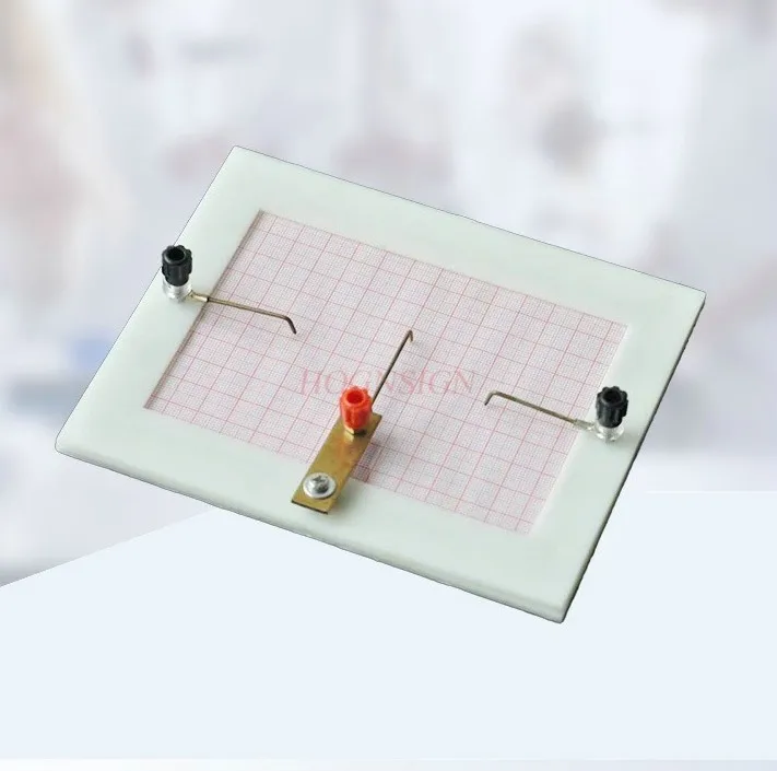 1개 고등학교 물리, 전기, 정전기 등전면선 그리기 실험 장치, 전도성 유리형