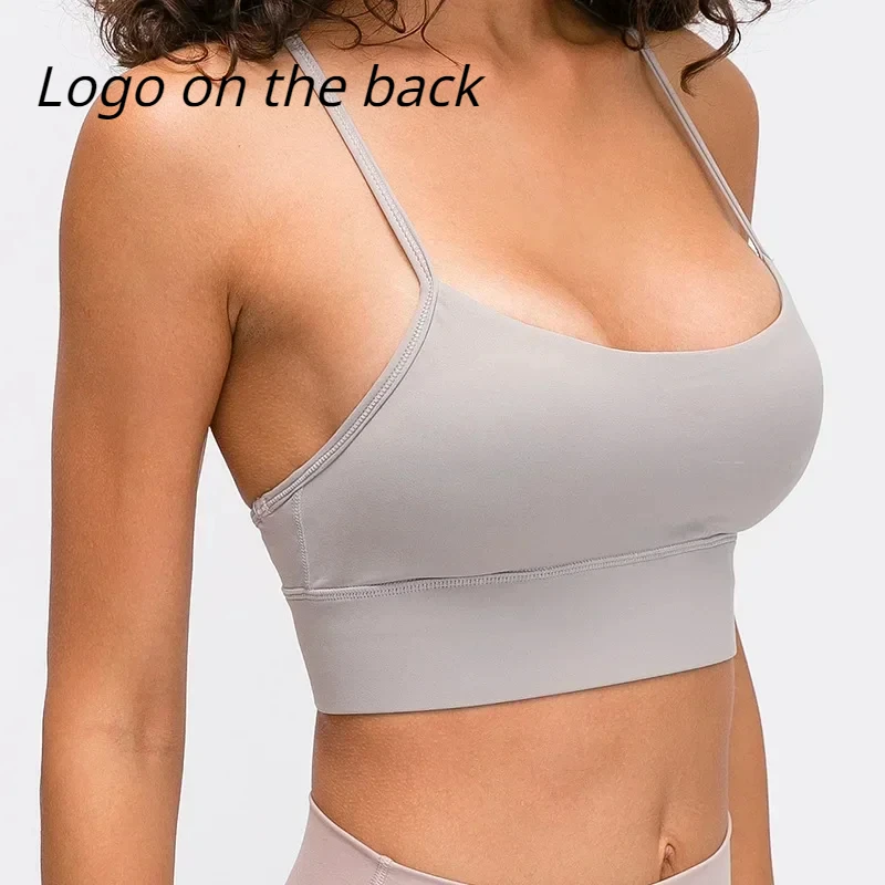 

LO Sports Bra Solid Color Beautiful Back Women's Shock-absorbing Gathering Top Sexy Yoga Exercise Bra Only Top