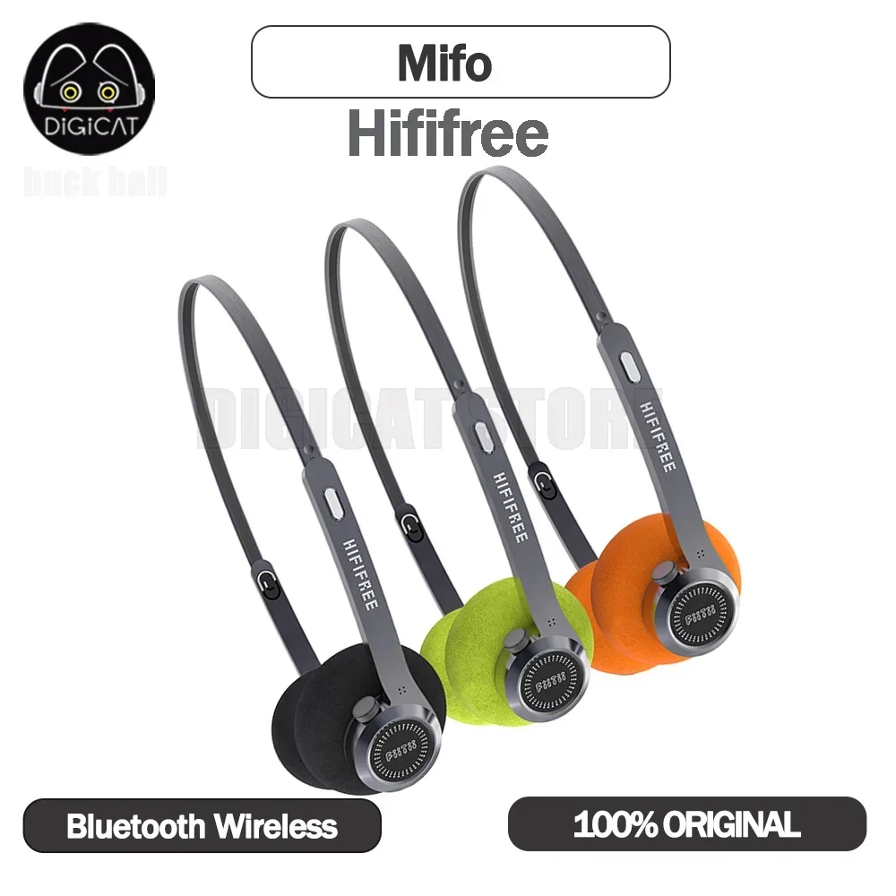 

Mifo Hififree Headphone Over Ear Wireless Bluetooth Earphones Light Weight With 32G Memory Noise Reduction Low Latency Headset