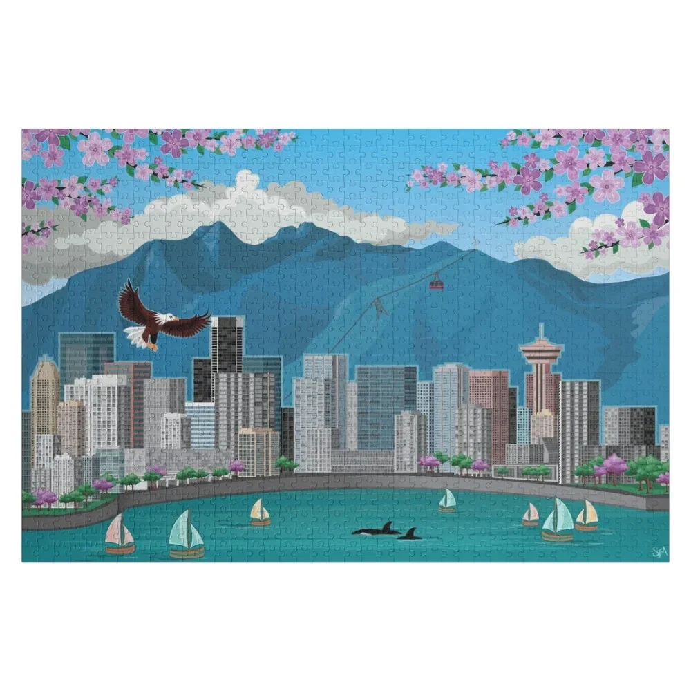 Vancouver Cityscape Jigsaw Puzzle Custom Photo Christmas Gifts Personalized Baby Toy Game Children Puzzle