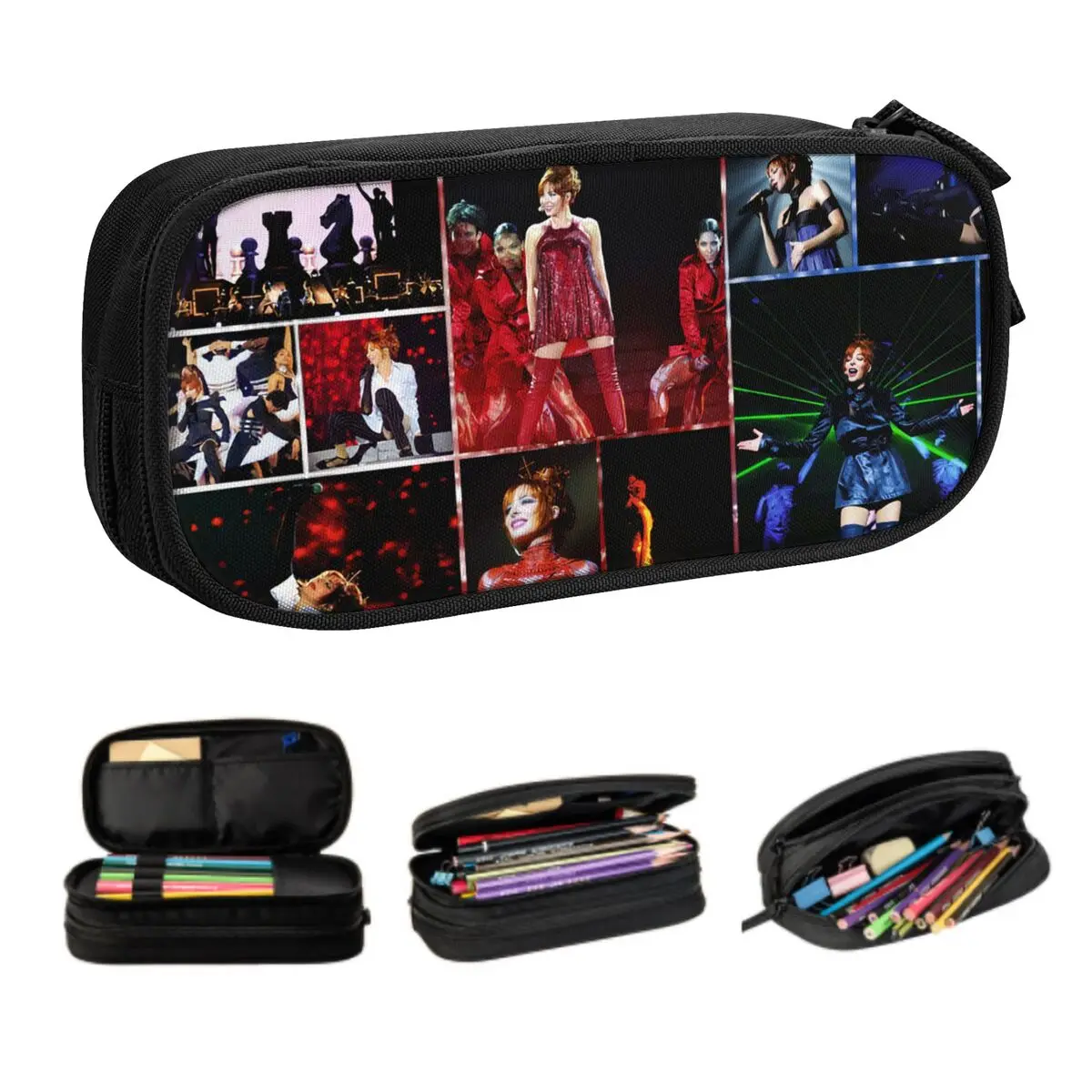 

Красивый милый пенал для карандашей Mylene с коллажем на заказ для девочек и мальчиков коробка для карандашей большой вместимости Школьные Аксессуары