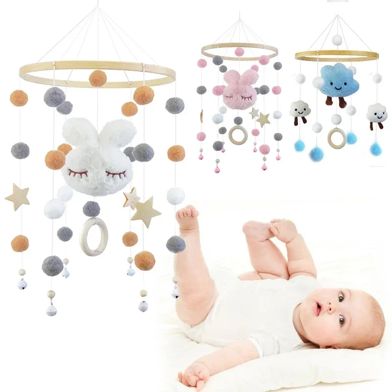  딸랑이 장난감 0-12 개월 침대에 나무 모바일  뮤직 박스 침대 벨 교수형 장난감 홀더 브래킷 용 침대 소녀 장난감