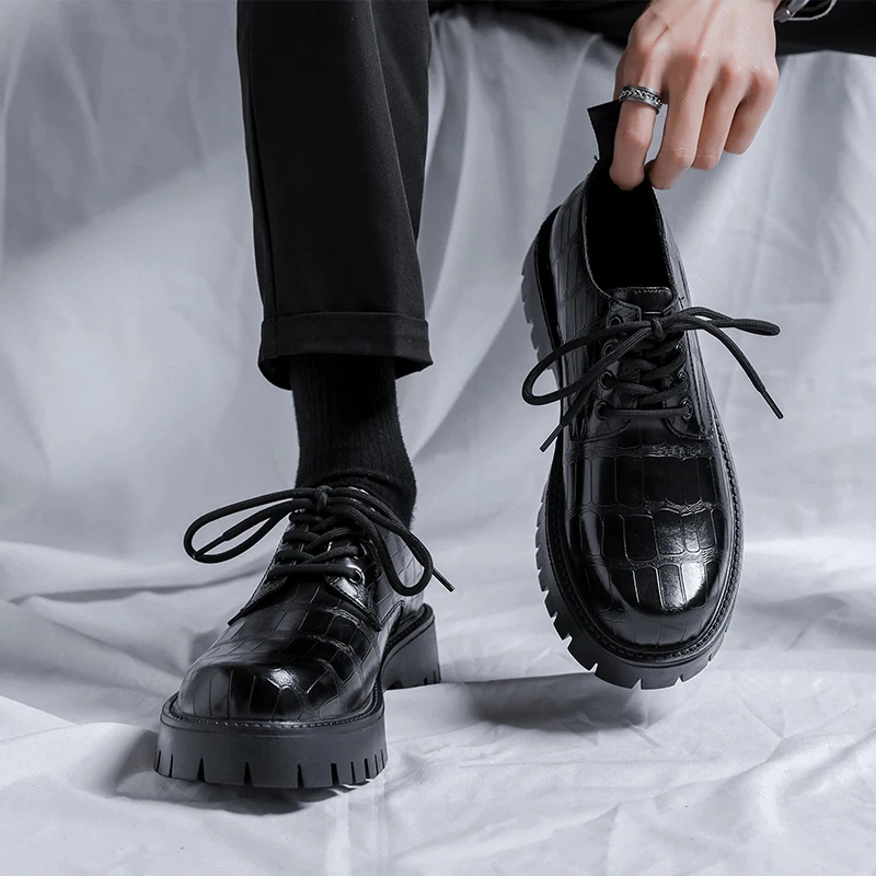 Chaussures En Cuir à Lacets Pour Homme - Style Britannique - Style Professionnel - Confortables Et Légères, Marron, 39 EU