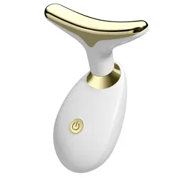 Compact Electric Facial Neck Massager and Skin Rejuvenation Device (White)