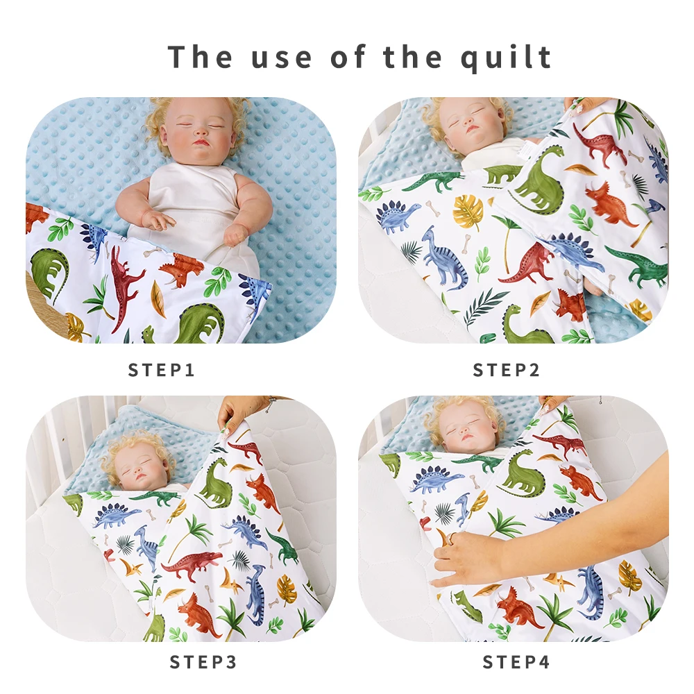 Elinfant 3 Layers Soft Winter Baby Swaddle Blanket Photography Accessories For Newborn Baby Items Bedding Quilt