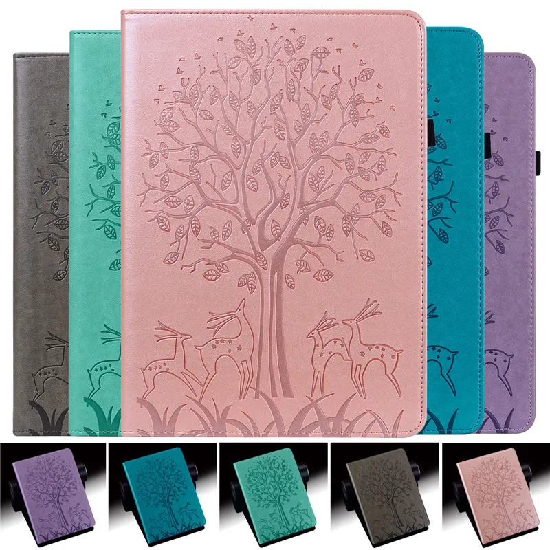 

Emboss Tree Deer Flip Cover for Funda Samsung Galaxy Tab A7 Case 10.4 Wallet Tablet Coque For Galaxy Tab A7 T500 T505 Case Capa