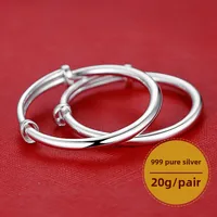 S925sterling silver glossy push-pull Baby Bell lettering solid bracelet baby send full moon full year gift 2