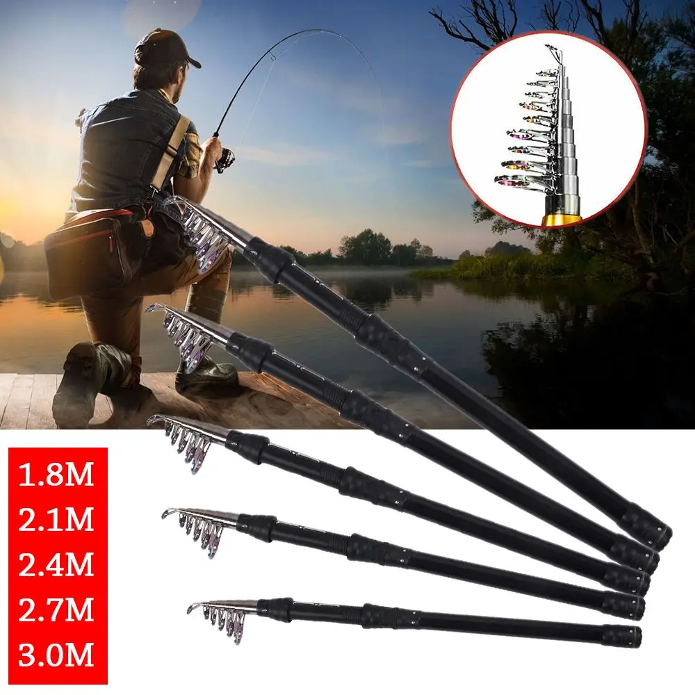 

Telescopic Fishing Rod Carbon Fiber Stream Hand Pole Carp Feeder Portable Fishing Rods Tackle