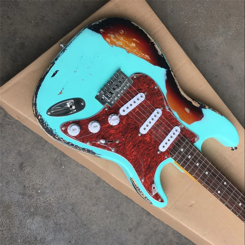 

Новая 6-струнная Электрогитара, хромированная гитара. Доступны все цвета, бесплатная доставка, оптовая и розничная торговля