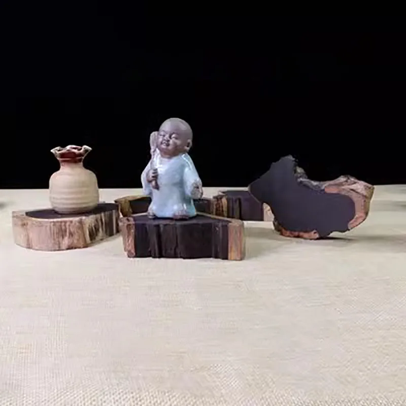 Light Sandalwood Carving, Purple Light Sandal, Shaped Base, Rosewood Decoration, Solid Wood, Teapot Holder, Coaster