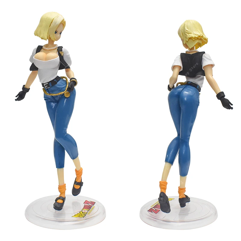 Bandai Dragon Ball Z Anime Figure Sexy Android 18 Lazuli 7 Styles PVC Action Model Figurine Toy Decoration For Gift Kid New