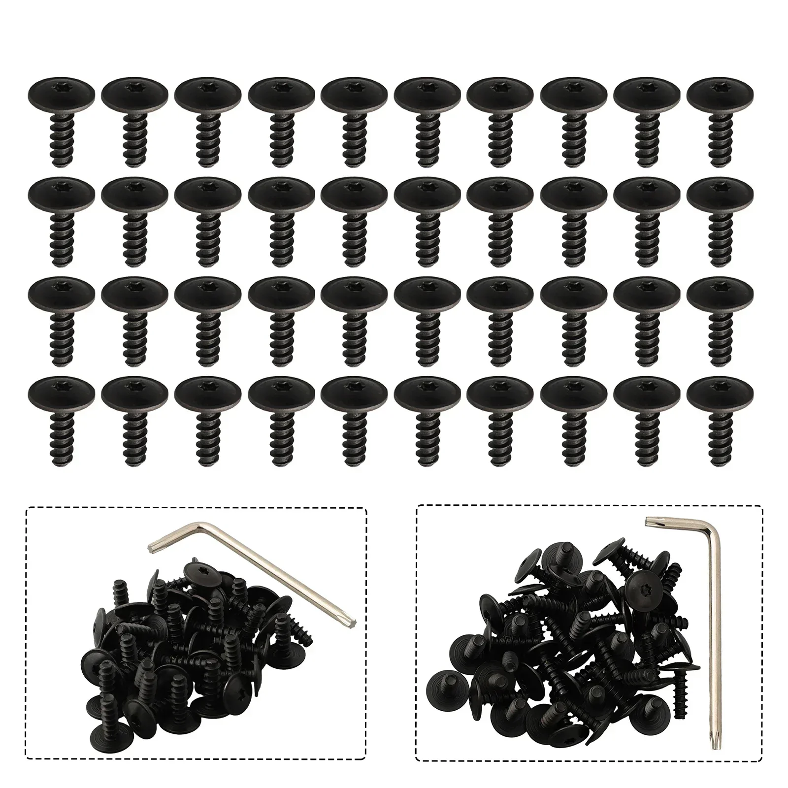 40x Car Fender Liner Screw Splash Guard Screws Interior Metal Fastener Clips For T25 Torx Drive For Golf N90775001