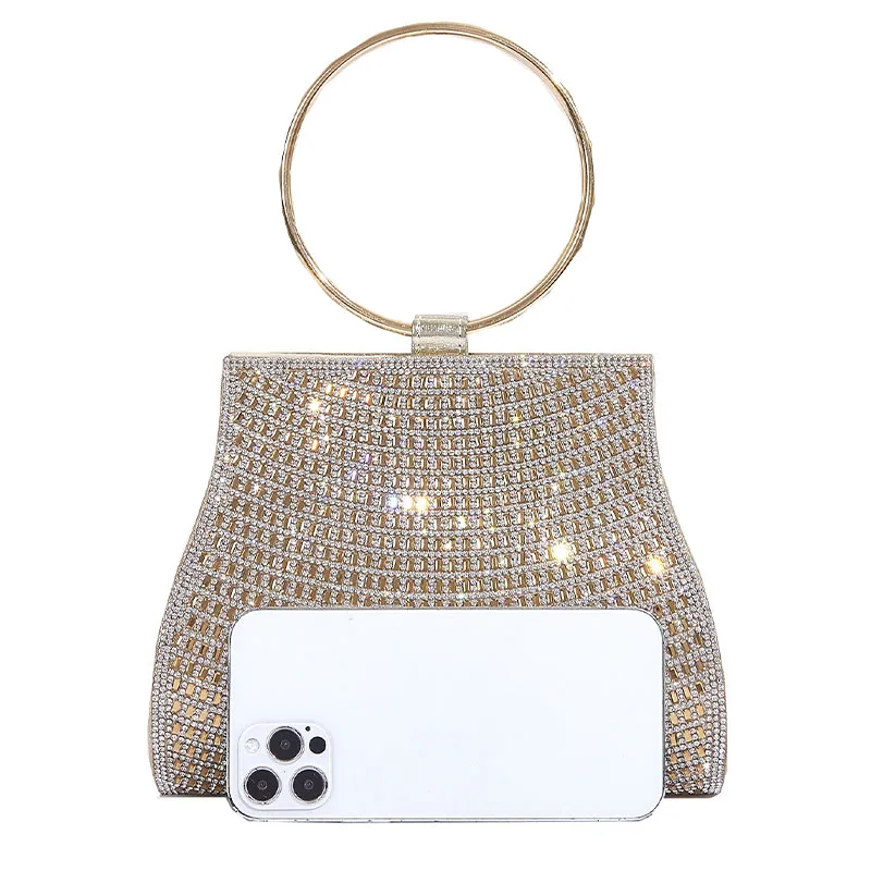 Woman Evening Bag Diamond Rhinestone Clutch Crystal Day Lady Wallet Wedding Purse Party Banquet Silver Handbags Clutches Tote