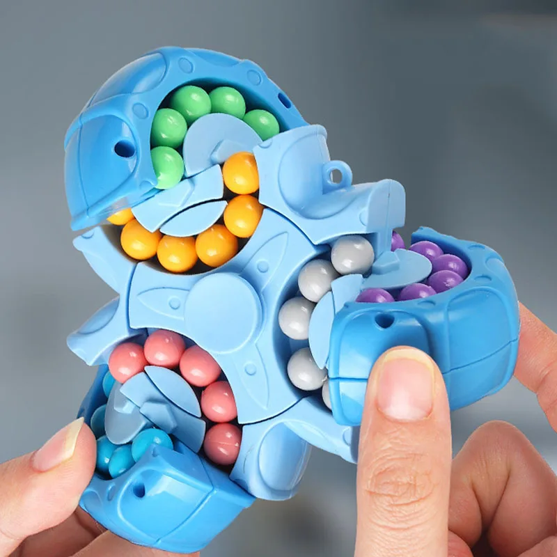 

Montessori Rotating Magical Bean Cube Fingertip Toy Children IQ Mind Brain Teaser Game Educational Spinners Stress Relief Toys
