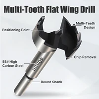 Versery 1 pièce 6mm-100mm Forstner outils de travail du bois scie cloche charnière forets alésage tige ronde coupe en acier à haute teneur en carbone 4