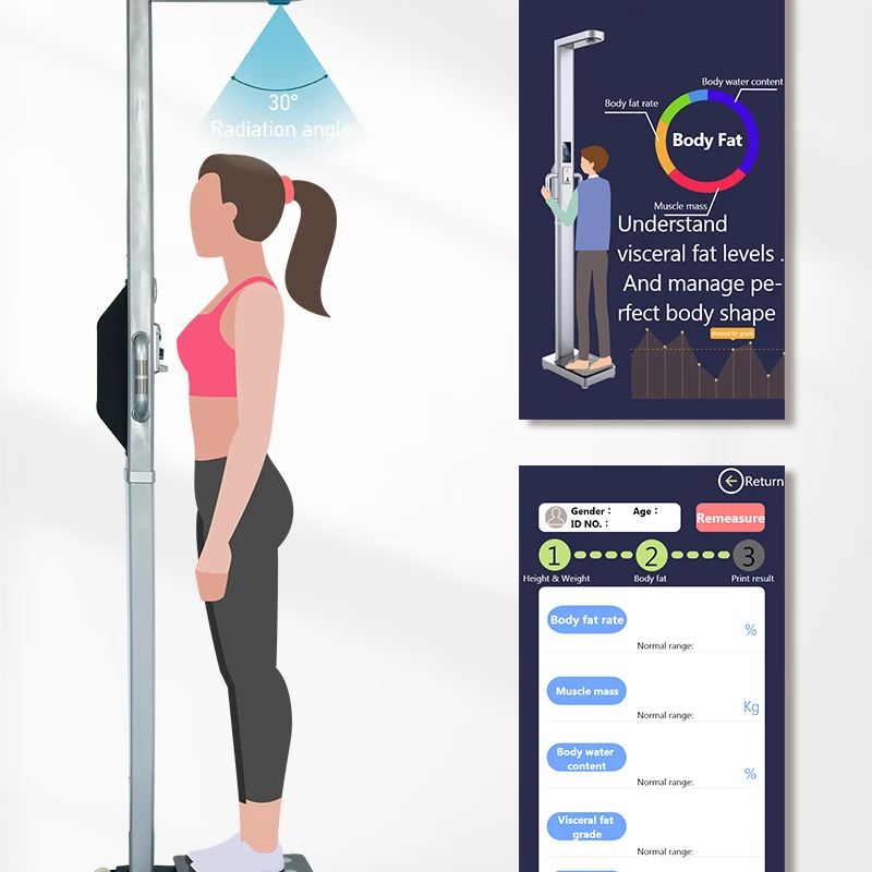 

Professional BMI Machine with Printer CE Certified Body Composition Analyzer for Fat Analysis at Competitive Price