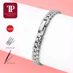 Elegant Rose Gold Mesh Stainless Steel Women's Watch Strap - Ultra - Thin Design - 6mm (Silver)