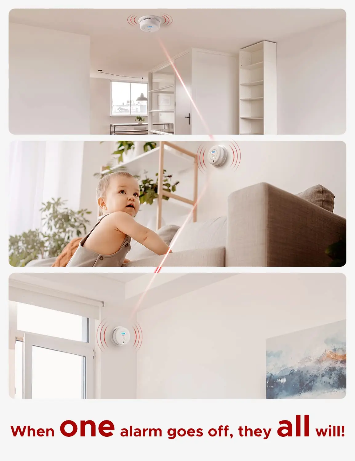 Wireless Interconnected Combination Smoke and Carbon Monoxide Detector