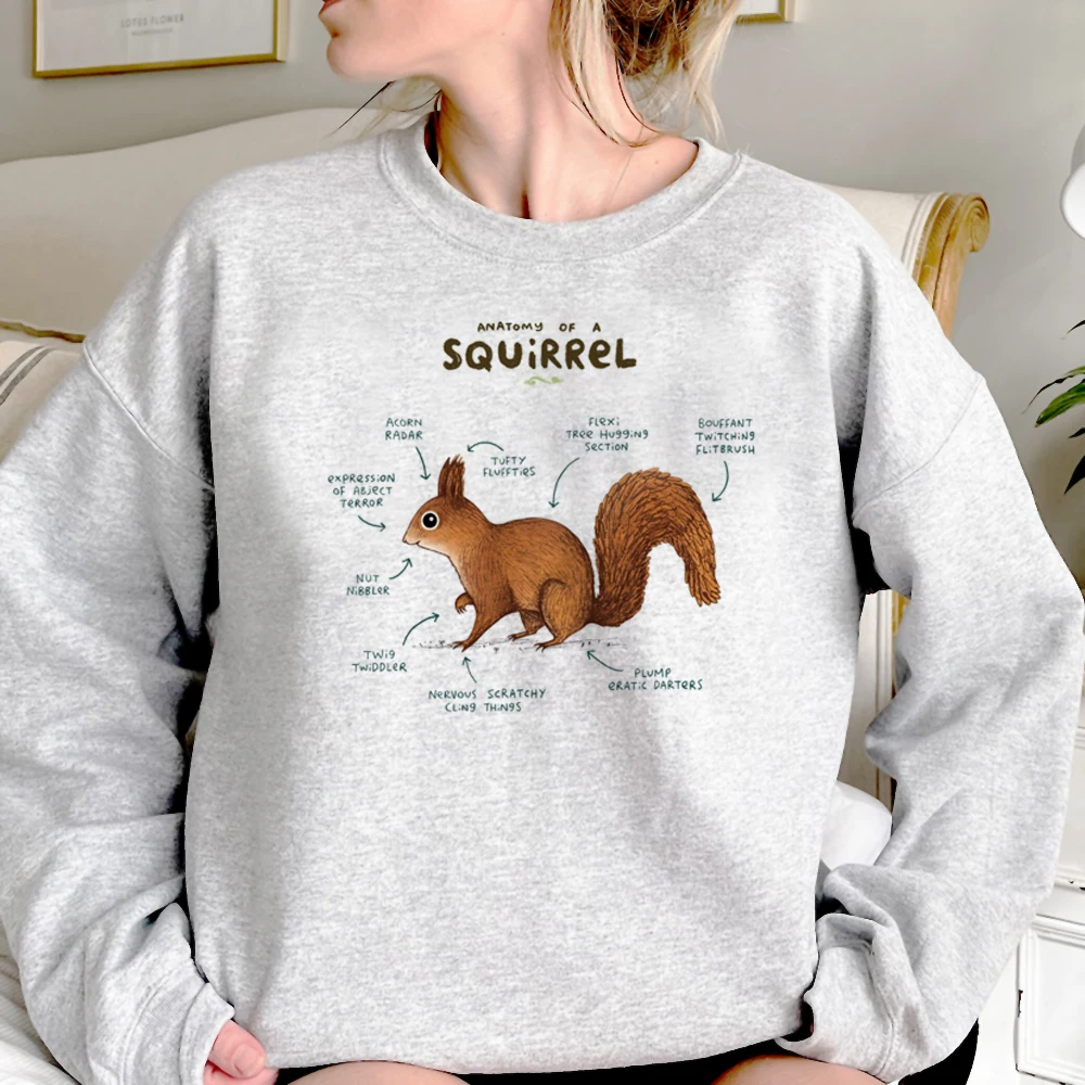 

Squirrel hoodies women gothic y2k aesthetic clothing female vintage sweatshirts