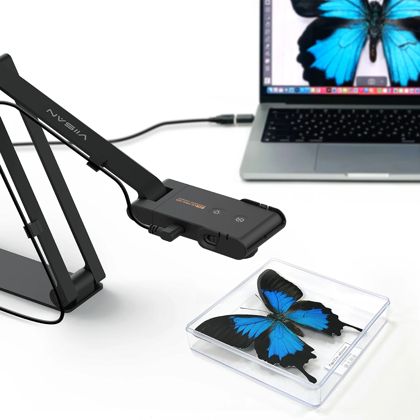 VIISAN VS13AM 13MP Book & Document Scanner, 4K@30FPS USB Camera with AI Noise Reduction, Auto-Rotate G-Sensor, AF-C/AF-S Lens, 2